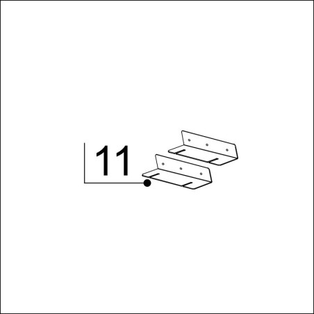 11) Seinäkiinnike (versiot 57040, 57042, 57043, 57045)