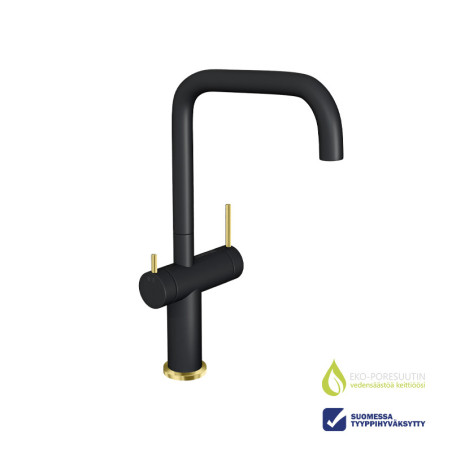 LAPETEK LINOPIN-A, black/brass, dishwasher valve