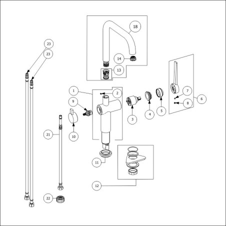 spare parts LAPETEK LINO 10-A, chrome