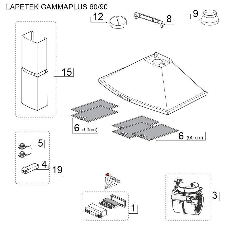 SPAREPARTS GAMMAPLUS 60/90