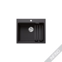 Matt black sinks, inset