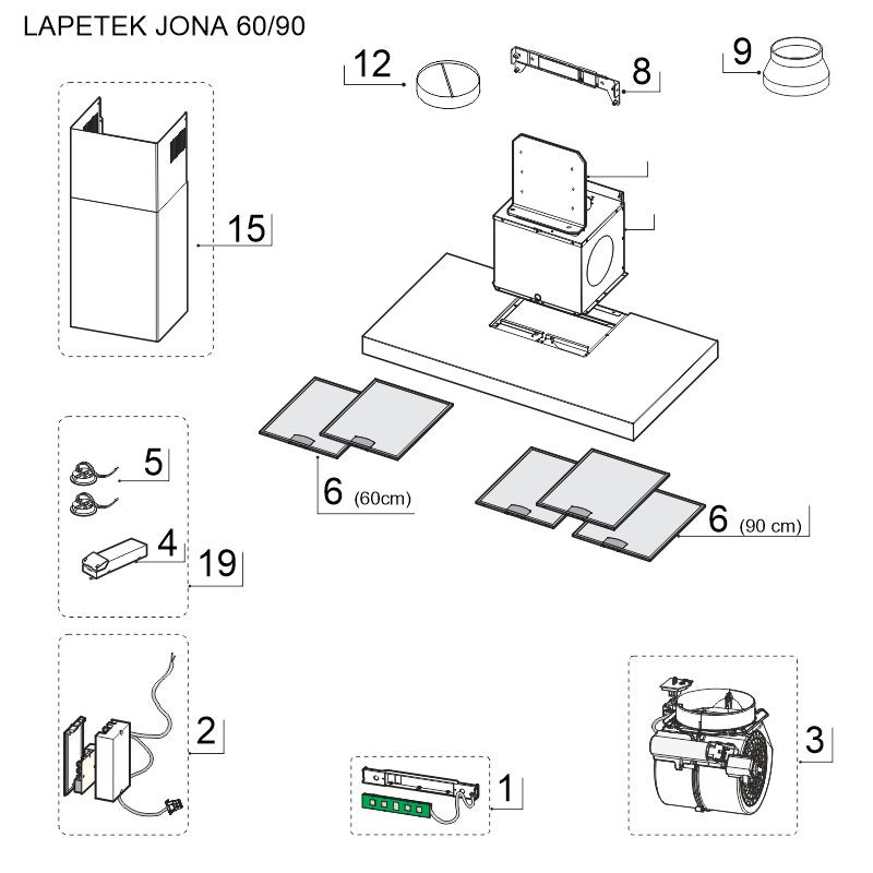 SPAREPARTS JONA 60/90